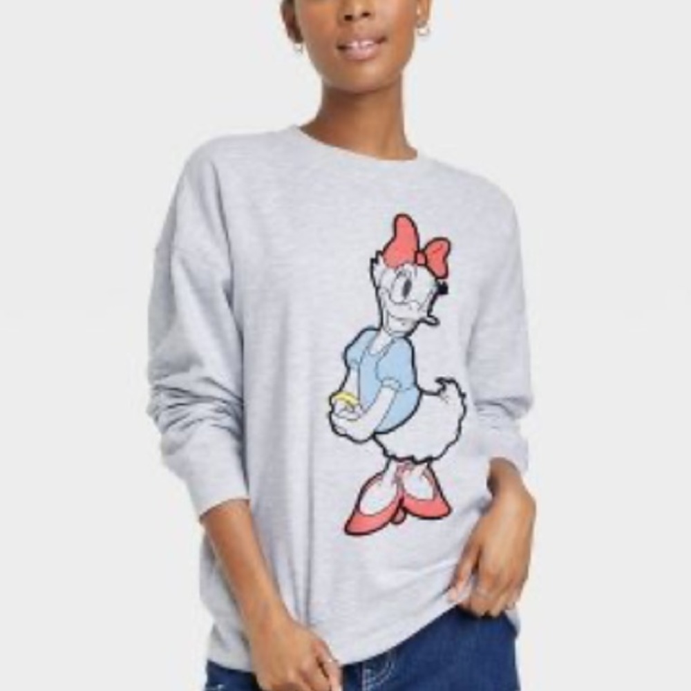 Disney Daisy Duck Graphic Sweatshirt - Gray &